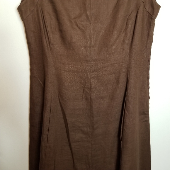 Sahza Vintage Flax Linen Lagenlook Sheath Midi Dress - Picture 6 of 16